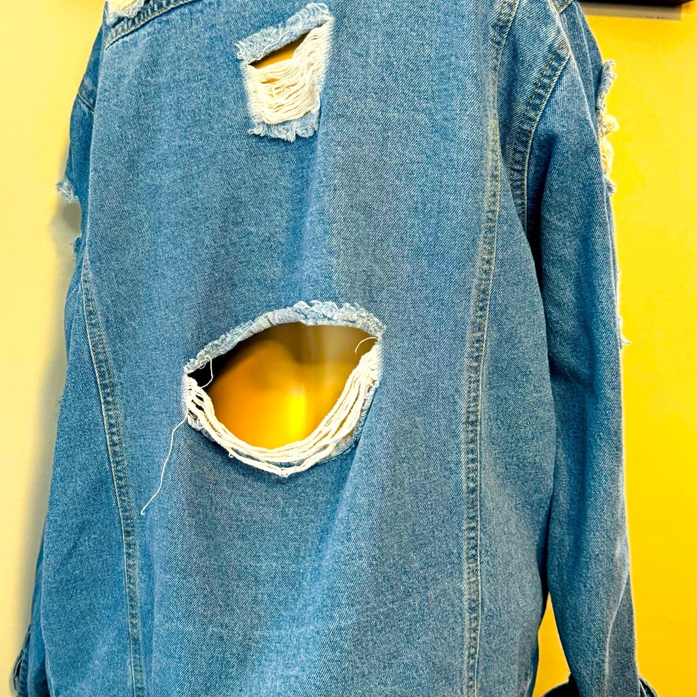 Distressed Denim Jacket - Picture 2 of 3